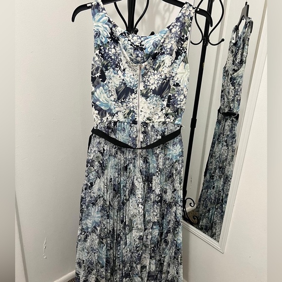 Danny & Nicole Blue Black Sleeveless Sundress - Picture 5 of 13